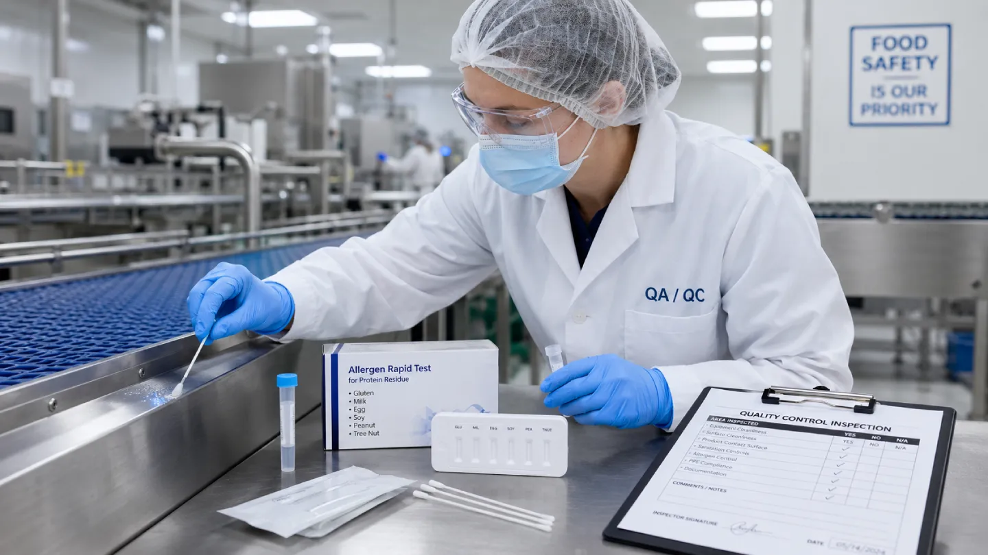 Test dị ứng thực phẩm và swab môi trường cho nhà máy sản xuất thực phẩm