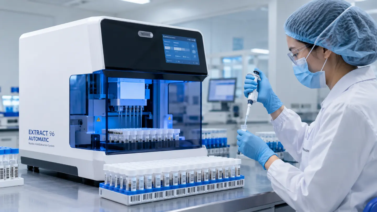 Hệ chiết tách acid nucleic cho mẫu pháp y và nhận dạng người